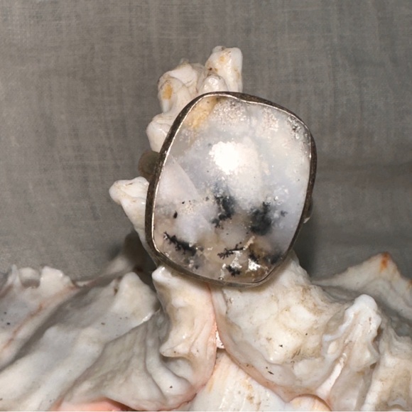 SALE ⭐️ Dendritic Opal Handcrafted 925 Ring